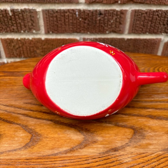 Temptations Red Old World Floral Lace Gravy Boat Only Replacement piece - Picture 3 of 5